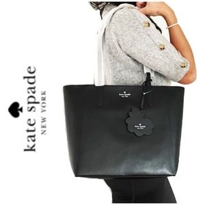 NWT Kate Spade Saffiano leather zip tote black